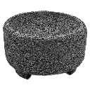 Molcajete Artesanal Xicalli de 8 Pulgadas - Piedra Volcánica Negra de San Salvador el Seco 02.webp