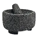 Molcajete Artesanal Xicalli de 8 Pulgadas - Piedra Volcánica Negra de San Salvador el Seco 05.webp