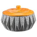 Tortillero de Piedra Volcánica Con Tapa de Madera de Cedro